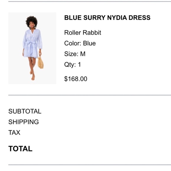 Tuckernuck Roller Rabbit Blue Surry Nydia Belted Block Print Dress Size Small - Picture 6 of 15